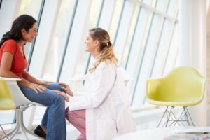 Doctor talking to a patient