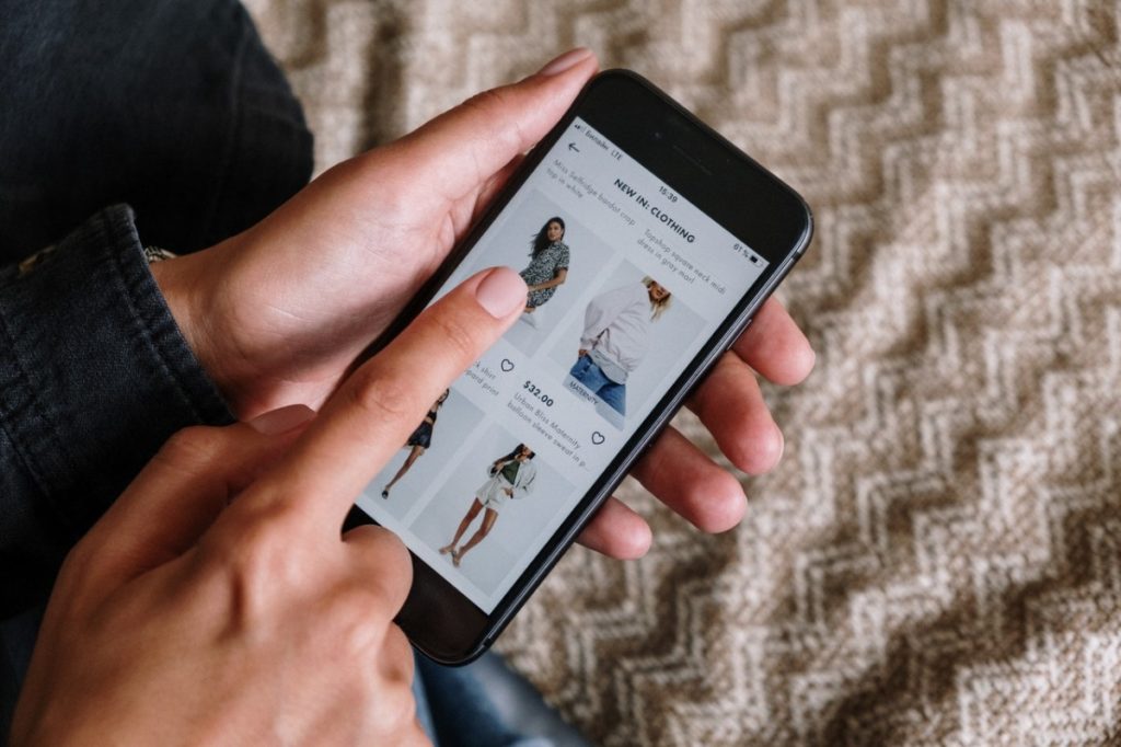 person purchasing online