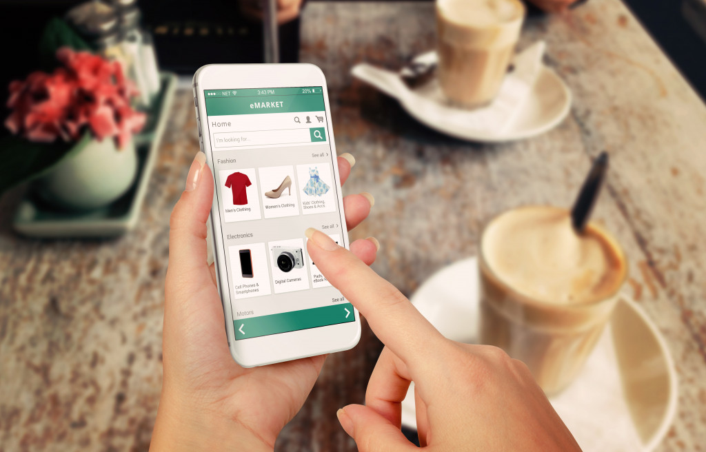 woman shopping for clothes online