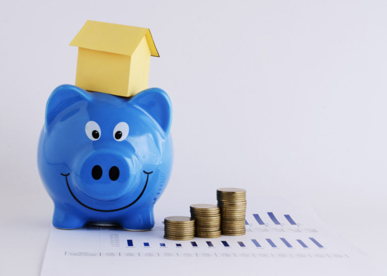 a piggybank with coins