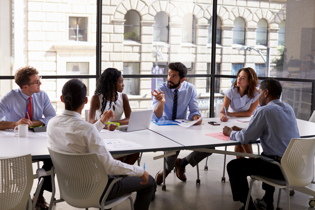team having a meeting