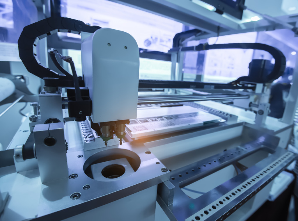 laser machine in a tech company