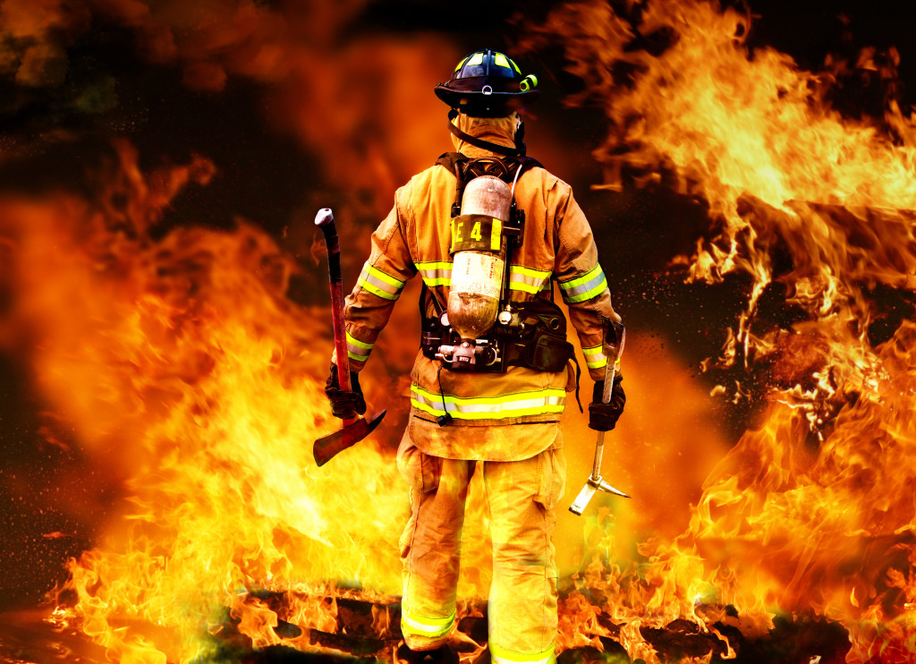 fireman at the incident