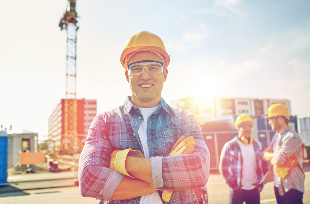 a group of professional construction workers