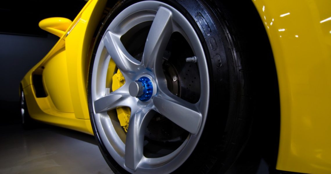 close up shot of a car wheel